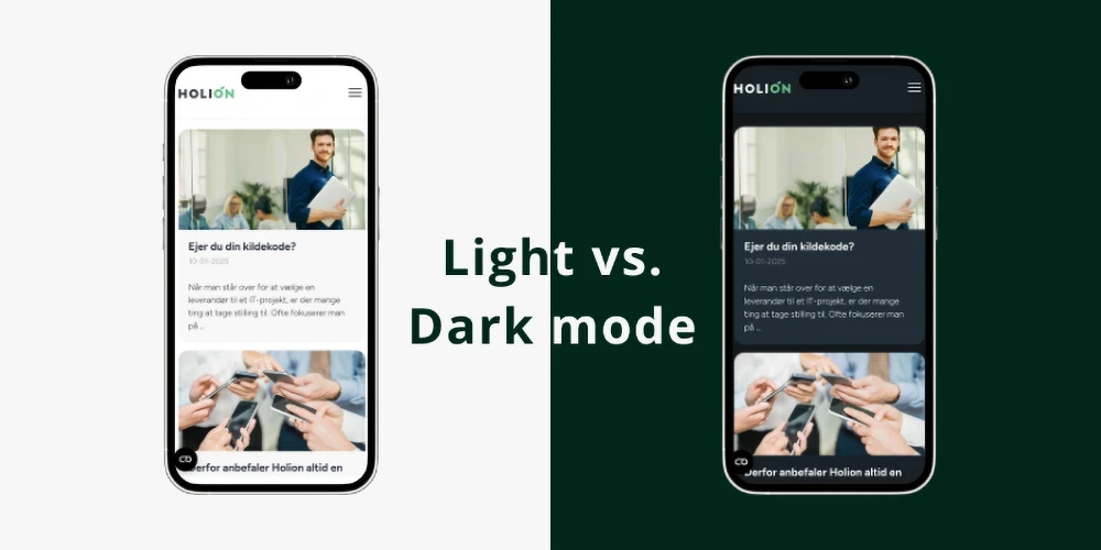 Light mode vs dark mode